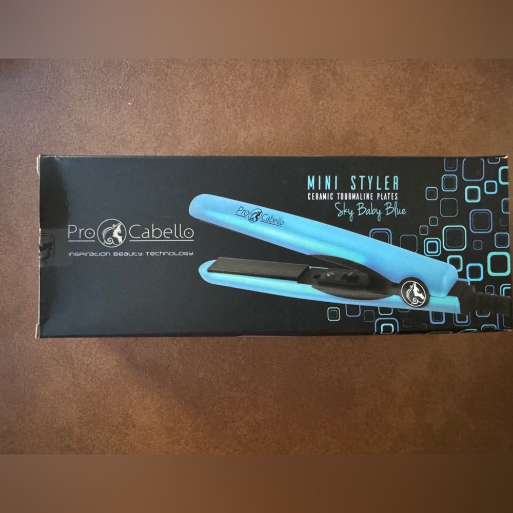 Mini Styler Ceramic Tourmaline Flat Iron - Sky Baby Blue